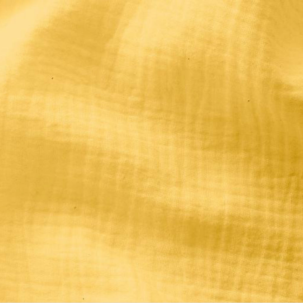 tissu double gaze coton oeko-tex jaune