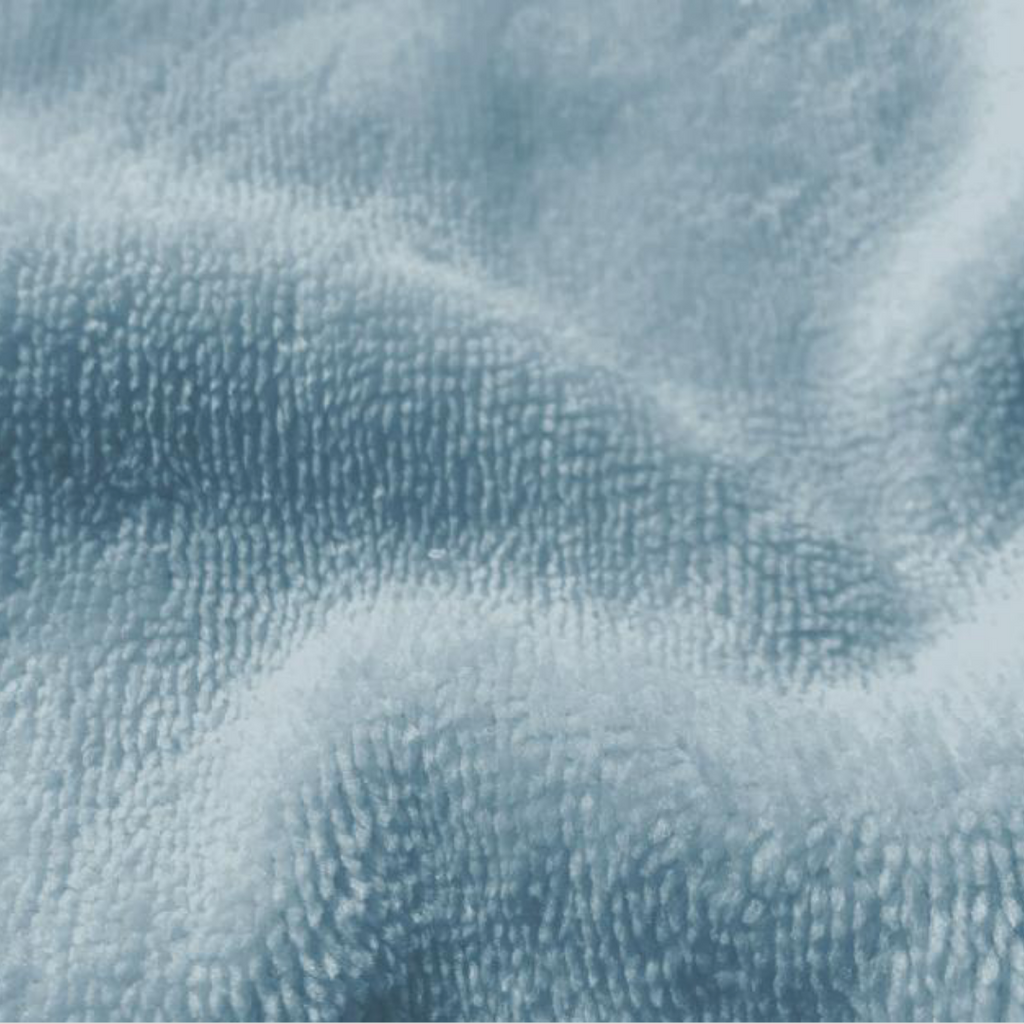 tissu eponge de bambou oeko-tex bleu baltique
